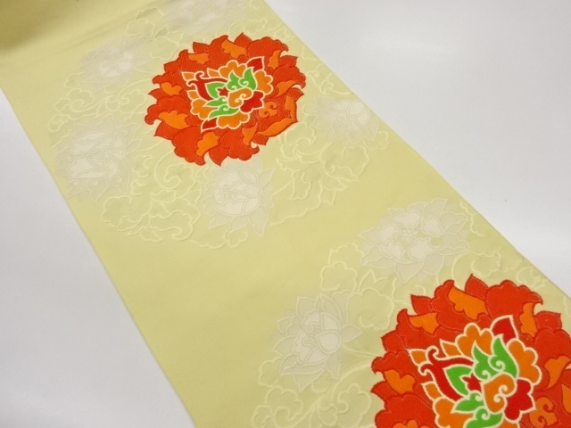 華紋模様織出し名古屋帯
